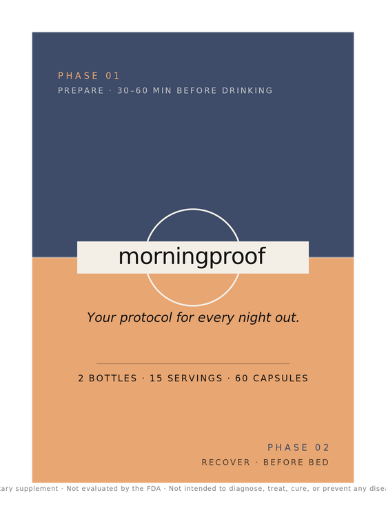 Morning Proof sample card — representative render